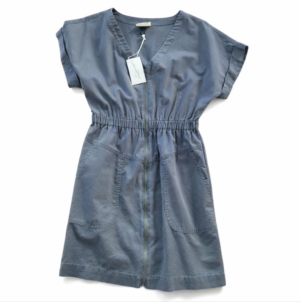 Universal Thread Utility Zip Front Mini Dress Gra… - image 1